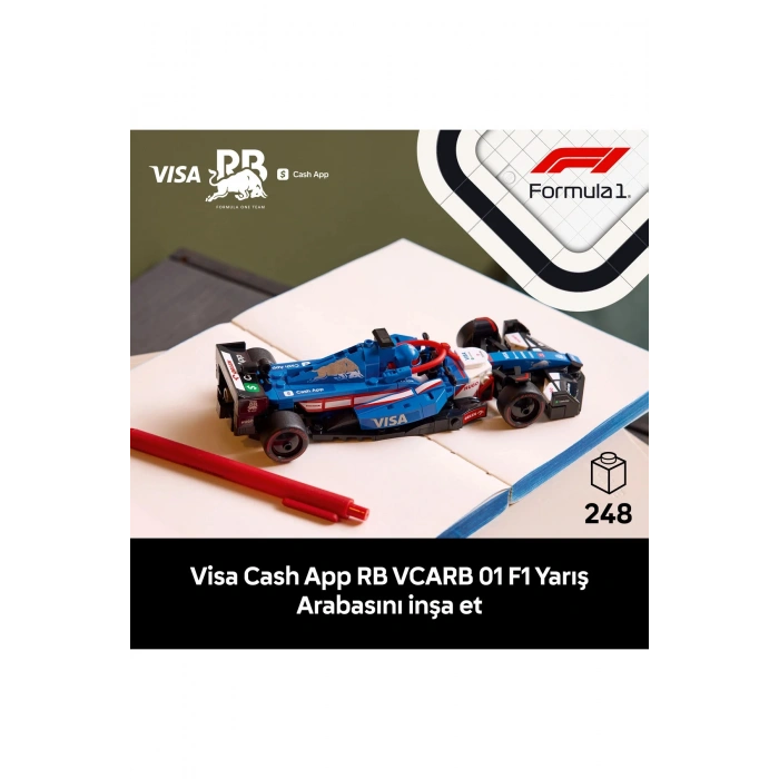 ® Speed Champions Visa Cash App RB VCARB 01 F1® Yarış Arabası 77246 - 18+ Oyuncak Seti (248Pr)