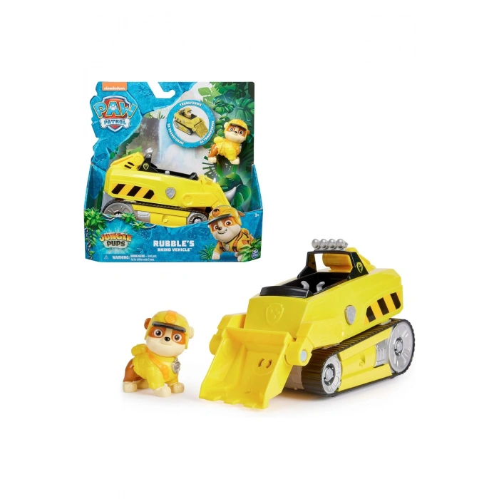 VegaShop PATROL Jungle Pups Rubble figürlü Gergedan Aracı (temel araç), 3 yaşından büyük ço
