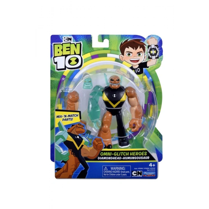 Omni-Glitch Heroes Diamondhead-Humungousaur Figürü 76100-76143-BEN47E10