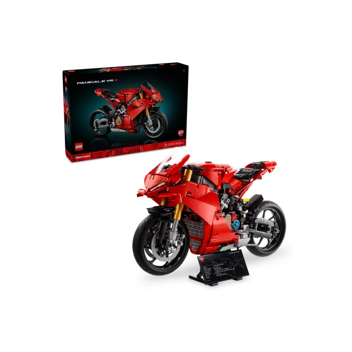 ® Technic DucatiPanigale V4 S Motosiklet 42202 - Yetişkinler için Model Yapım Seti (1603P)