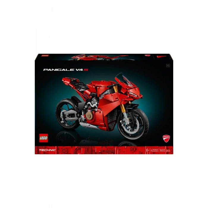 ® Technic DucatiPanigale V4 S Motosiklet 42202 - Yetişkinler için Model Yapım Seti (1603P)