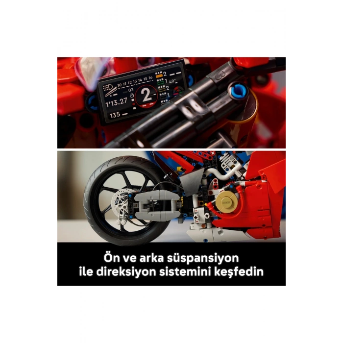 ® Technic DucatiPanigale V4 S Motosiklet 42202 - Yetişkinler için Model Yapım Seti (1603P)