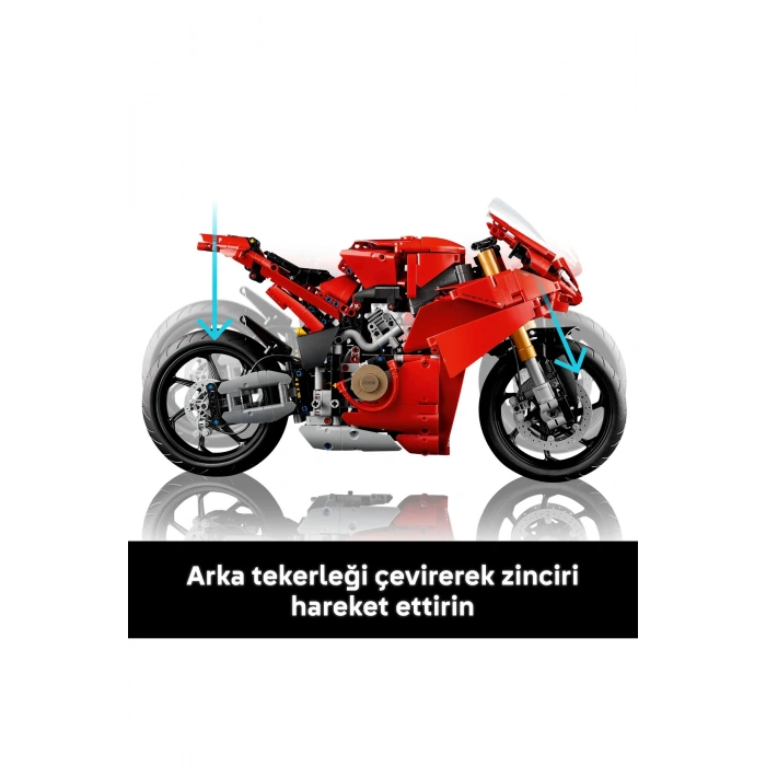 ® Technic DucatiPanigale V4 S Motosiklet 42202 - Yetişkinler için Model Yapım Seti (1603P)