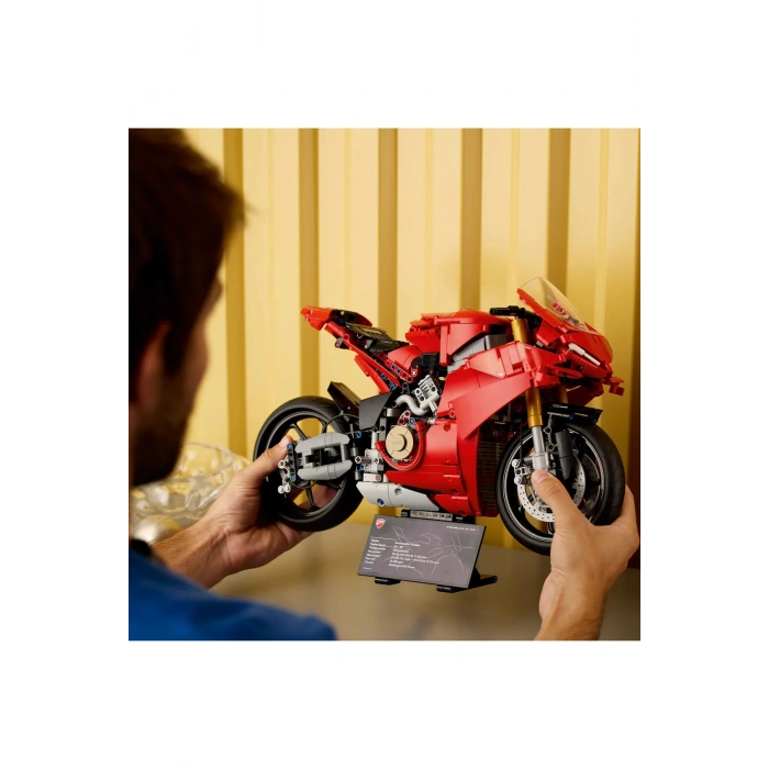 ® Technic DucatiPanigale V4 S Motosiklet 42202 - Yetişkinler için Model Yapım Seti (1603P)