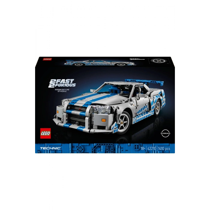 ® Technic™ Daha Hızlı Daha Öfkeli Nissan Skyline GT-R (R34) Araba 42210 - 18+ Model Seti (1410P)