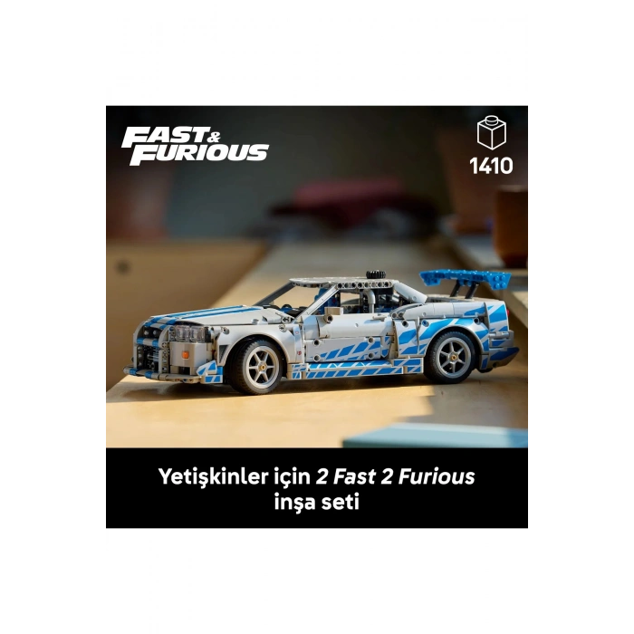 ® Technic™ Daha Hızlı Daha Öfkeli Nissan Skyline GT-R (R34) Araba 42210 - 18+ Model Seti (1410P)