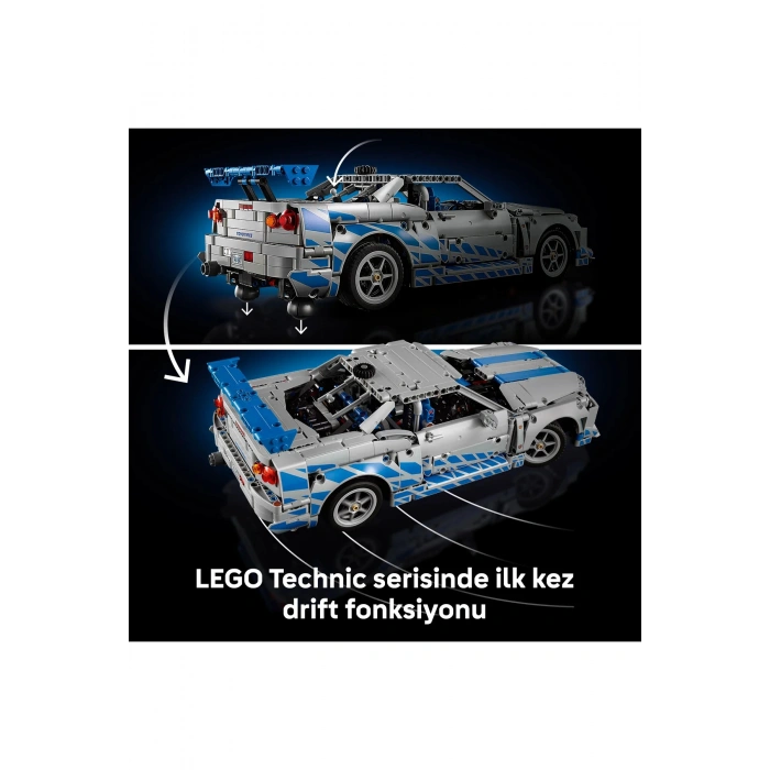 ® Technic™ Daha Hızlı Daha Öfkeli Nissan Skyline GT-R (R34) Araba 42210 - 18+ Model Seti (1410P)