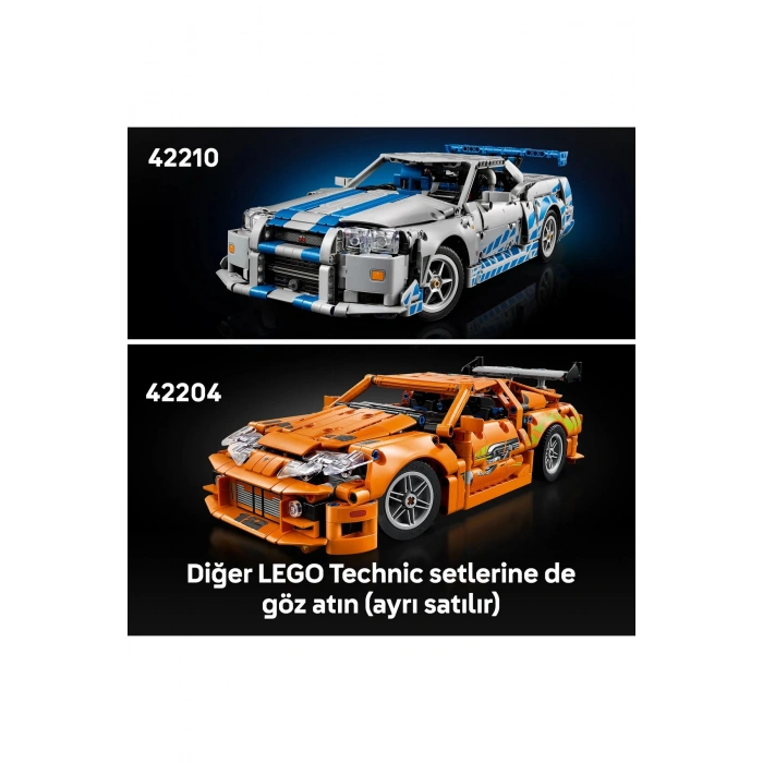 ® Technic™ Daha Hızlı Daha Öfkeli Nissan Skyline GT-R (R34) Araba 42210 - 18+ Model Seti (1410P)