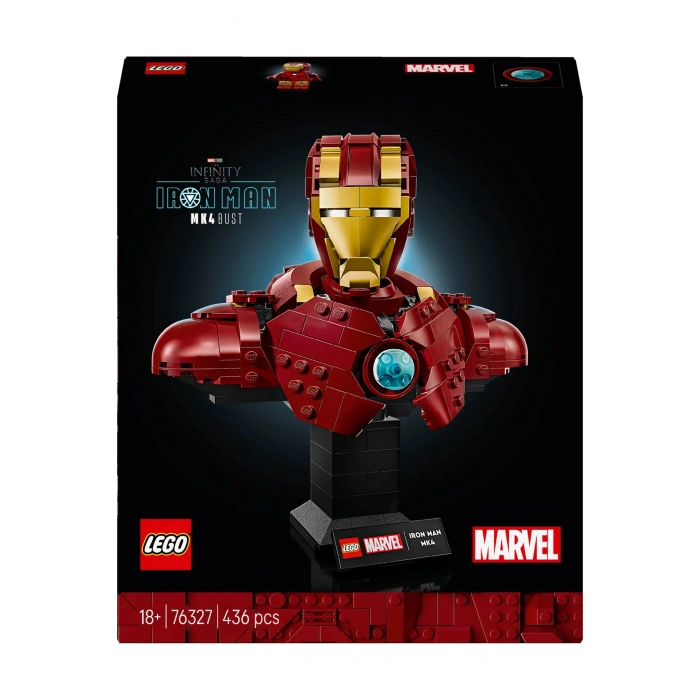 ® ǀ Marvel Iron Man MK4 Büstü 76327 - Yetişkinler için Koleksiyonluk Model Yapım Seti (436P)