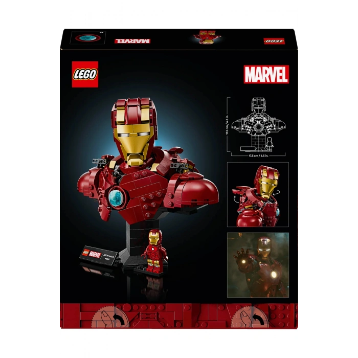 ® ǀ Marvel Iron Man MK4 Büstü 76327 - Yetişkinler için Koleksiyonluk Model Yapım Seti (436P)