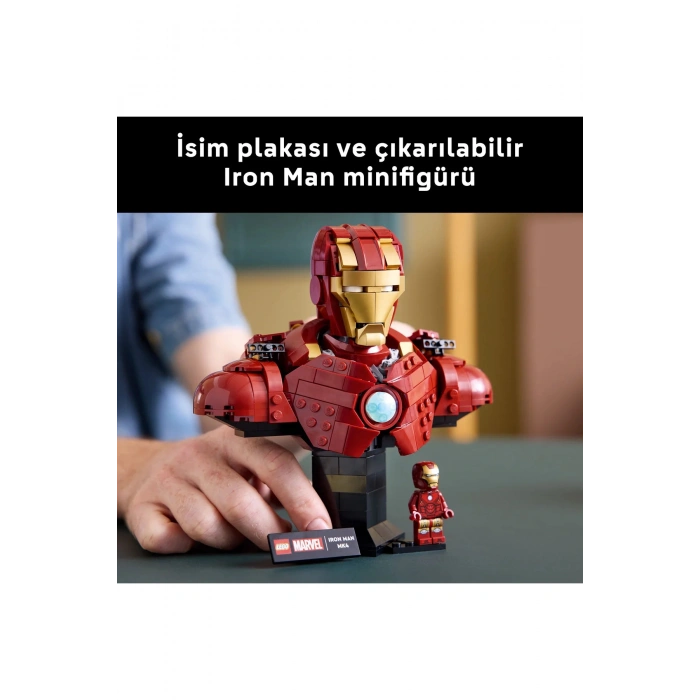 ® ǀ Marvel Iron Man MK4 Büstü 76327 - Yetişkinler için Koleksiyonluk Model Yapım Seti (436P)