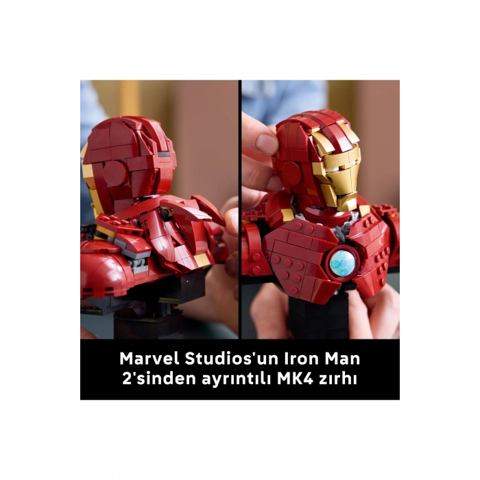 ® ǀ Marvel Iron Man MK4 Büstü 76327 - Yetişkinler için Koleksiyonluk Model Yapım Seti (436P)