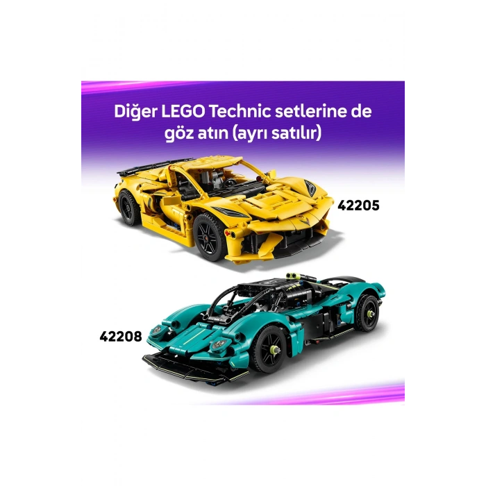 ® Technic Aston Martin Valkyrie 42208 - 9+ Çocuklar için Yaratıcı Oyuncak Araba Yapım Seti (707 P)