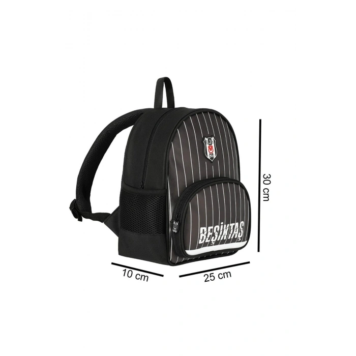 Beşiktaş Official Lisanslı Me Team İnce Çubuk Desenli Suni Deri 25353 Anaokulu Çantası