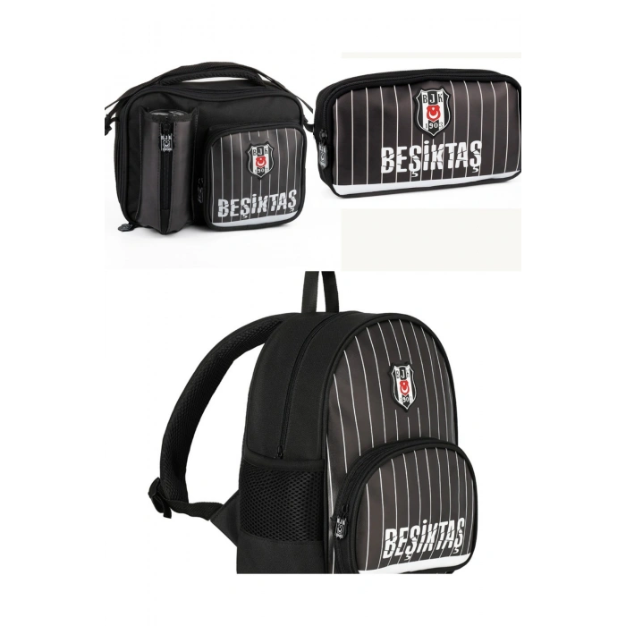 Beşiktaş Official Lisanslı Me Team Sırt Çantası+Beslenme Çantası+Kalem Kutusu Set