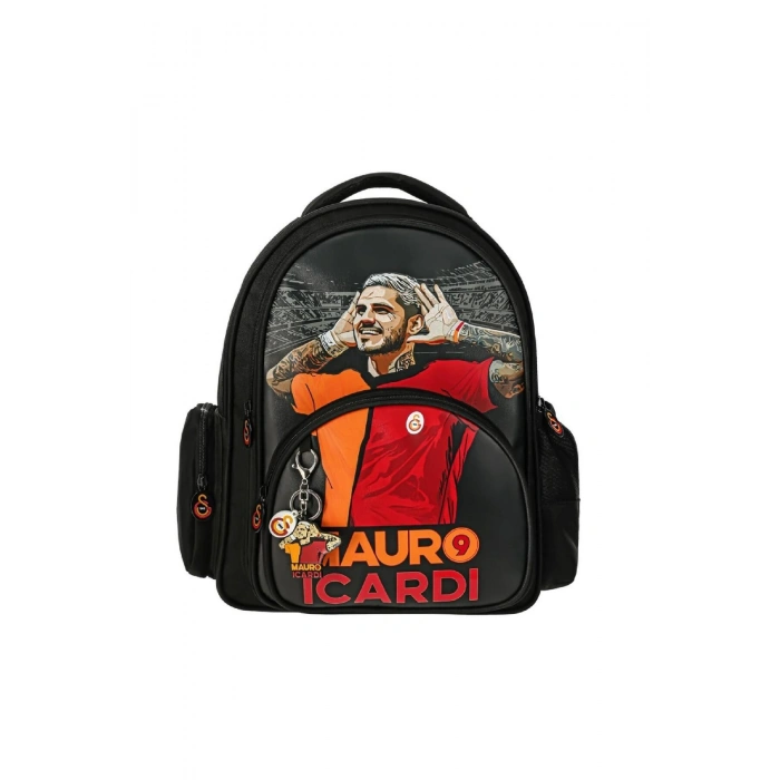3 Bölmeli Mauro Icardi Suni Deri Okul Sırt Çantası (25590)