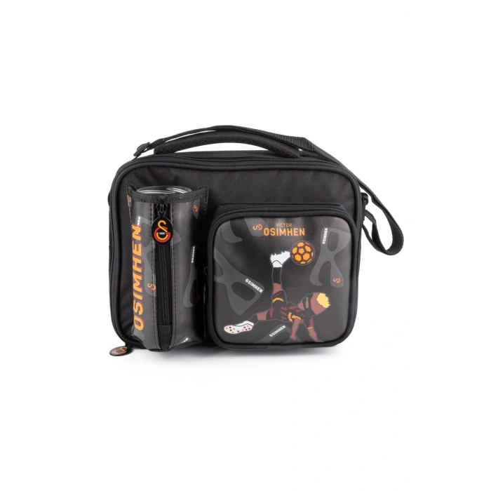 2 Bölmeli Victor Osimhen Suni Deri Anaokulu Çantası + Beslenme Çantası