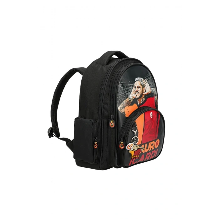 2 Bölmeli Mauro Icardi Suni Deri Okul Çantası + Kalemlik