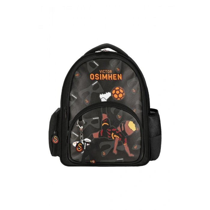 3 Bölmeli Victor Osimhen Suni Deri Okul Çantası + Kalemlik