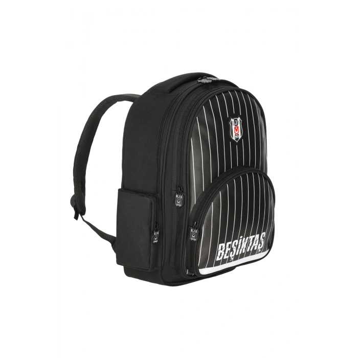 BEŞİKTAŞ Official Lisanslı İNCE ÇUBUK DESENLİ SUNİ DERİ OKUL ÇANTASI 25352