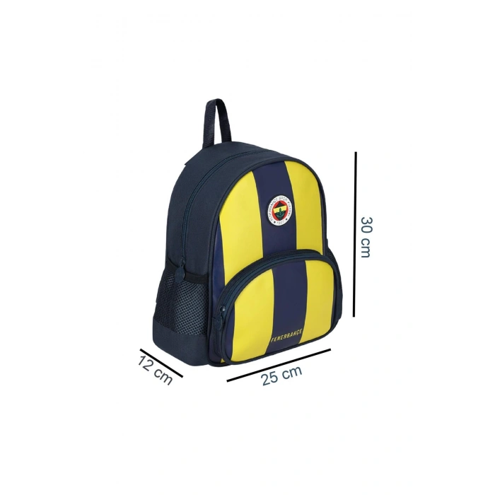 2 Bölmeli Çubuklu Arma Baskılı Suni Deri Anaokulu Çantası + Kalemlik