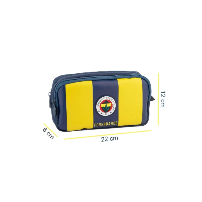 2 Bölmeli Çubuklu Arma Baskılı Suni Deri Anaokulu Çantası + Kalemlik