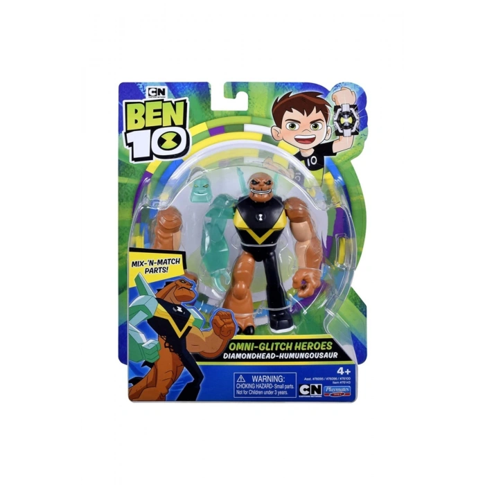 Aksiyon Figürleri Omni Glitch Heroes Diamondhead Humungousaur 00812