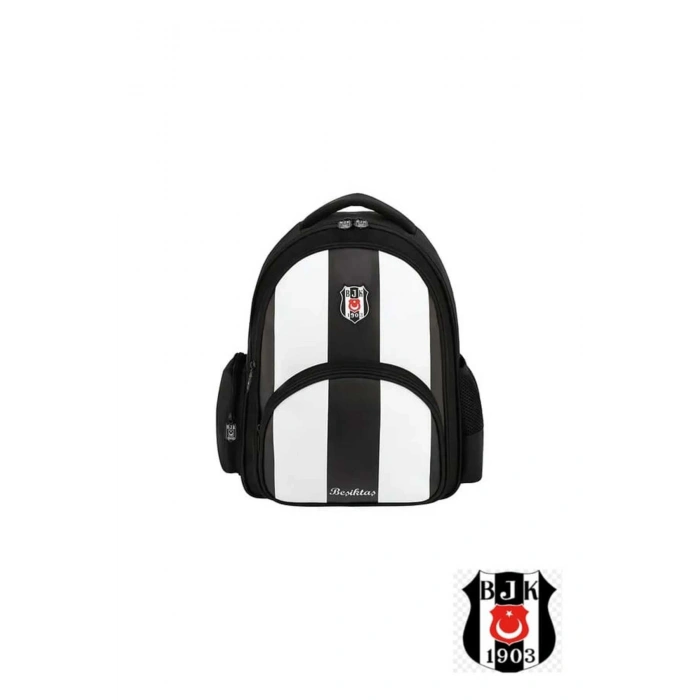 Lisanslı Traftar Okul Sırt Çantası Çubuklu Suni Deri 25356