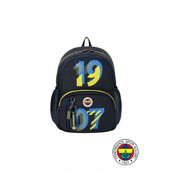 Lisanslı Traftar 3 Bölmeli 3D 1907 Baskılı Suni Deri Okul Sırt Çantası 25743