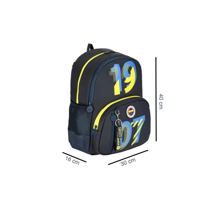 Lisanslı Traftar 3 Bölmeli 3D 1907 Baskılı Suni Deri Okul Sırt Çantası 25743