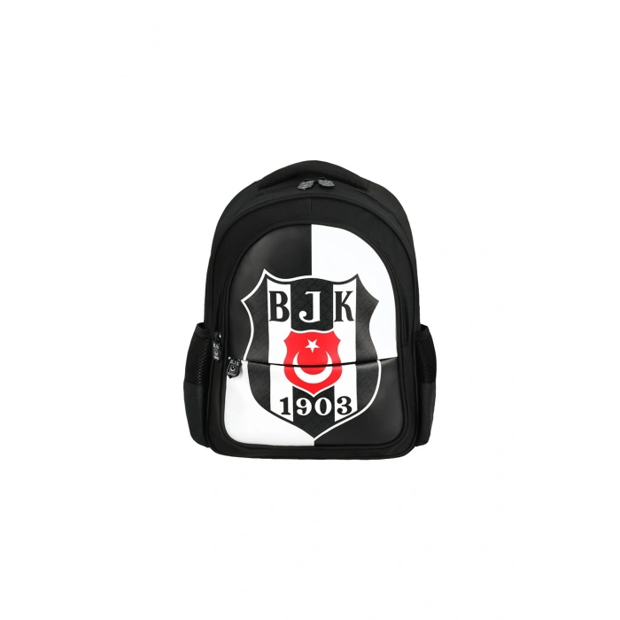 Çocuk ve Gençler İçin Lisanslı Beşiktaş Temalı Siyah Beyaz Sırt Çantası