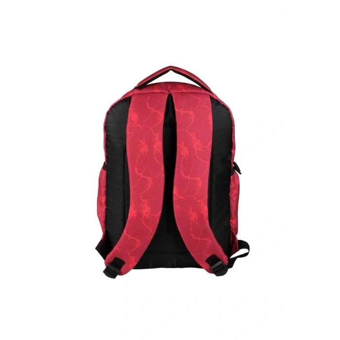 Logo Baskılı Okul Sırt Çantası 3 Bölmeli Kırmızı (24519)