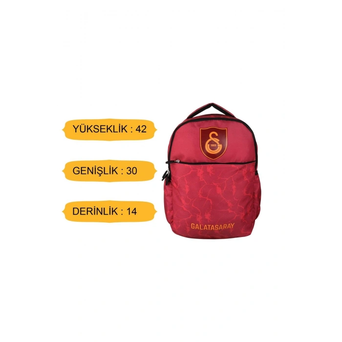 Logo Baskılı Okul Sırt Çantası 3 Bölmeli Kırmızı (24519)