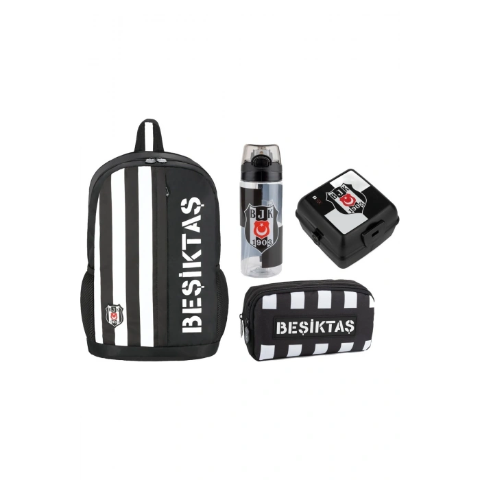 Taraftar Beşiktaş Çanta+ Kalemlik+ Suluk+ Beslenme Kabı Set3