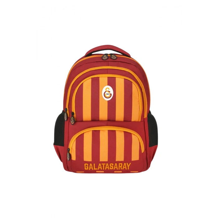 Sarı Kırmızı Çubuklu Okul Çantası