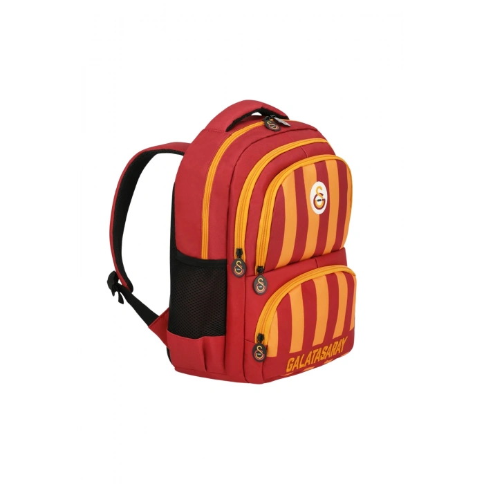 Sarı Kırmızı Çubuklu Okul Çantası