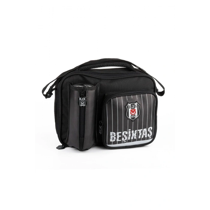 Lisanslı 3 Bölmeli İnce Çubuklu Suni Deri Okul Çantası + Beslenme Çantası + Kalemlik Seti