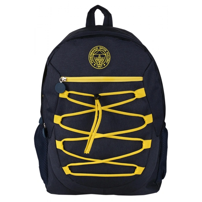 Lisanslı Kordon Detaylı Sırt Çantası Çift Bölmeli Okul Çantası 24708