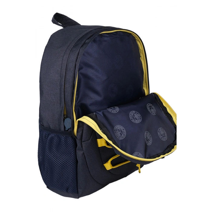 Lisanslı Kordon Detaylı Sırt Çantası Çift Bölmeli Okul Çantası 24708