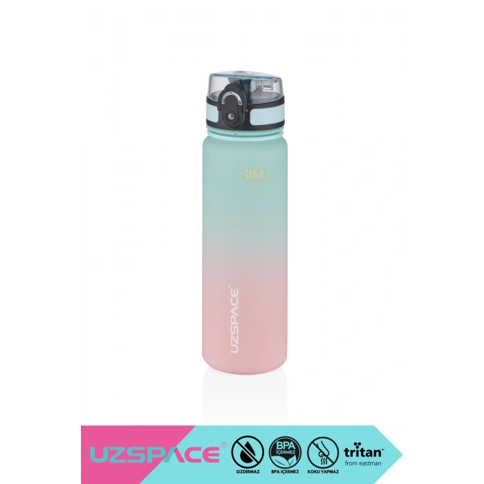 500ml Yeni Çift Renkli Sızdırmaz BPA İçermez Kilitlenebilir Kapaklı Motivasyonel Tritan Su Matarası