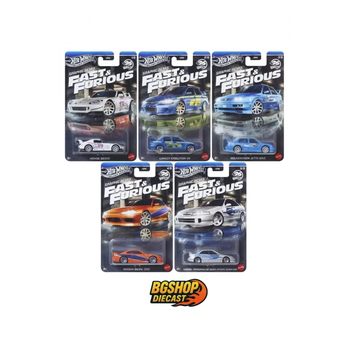 Fast & Furious ( 25th Anniversary ) Graphic Remix (5li Set)