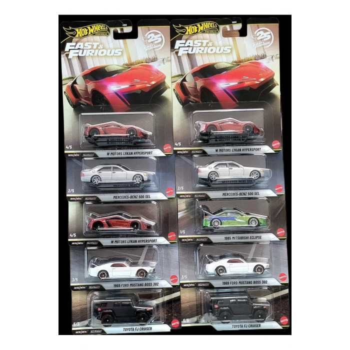Premium Fast & Furious 25. Yıl Özel 10’lu Set Yeşil Chase 1995 Mitsubishi Eclipse Garanti