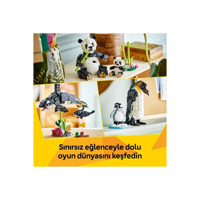 ® Creator 3’ü 1 Arada Vahşi Hayvanlar: Panda Ailesi 31165 - 8+ Yaratıcı Oyuncak Yapım Seti (626P)
