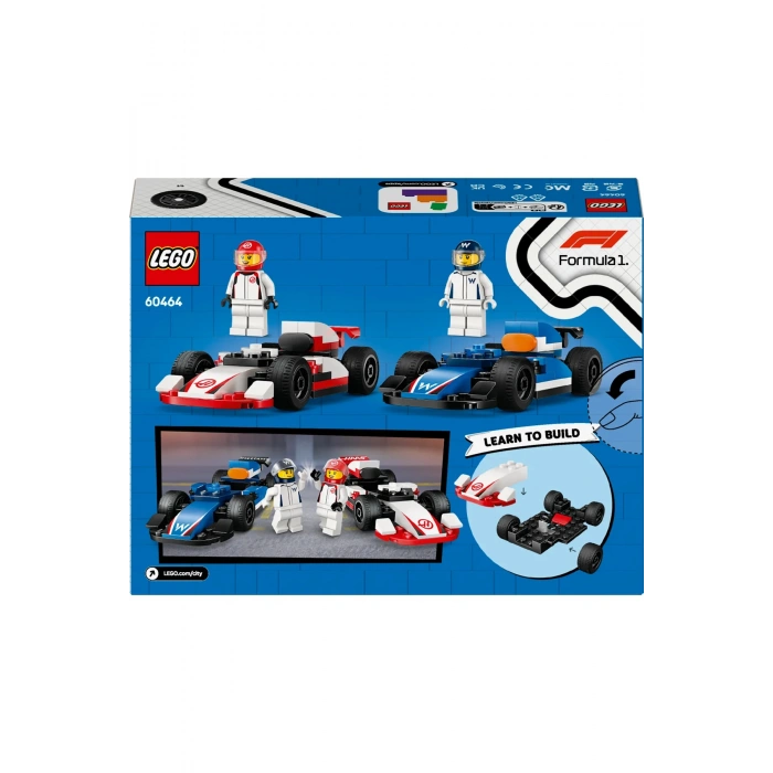 ® City F1® Williams Racing ve Haas F1® Yarış Arabaları 60464 - 4+ Oyuncak Yapım Seti (92Parça)