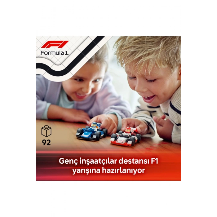 ® City F1® Williams Racing ve Haas F1® Yarış Arabaları 60464 - 4+ Oyuncak Yapım Seti (92Parça)