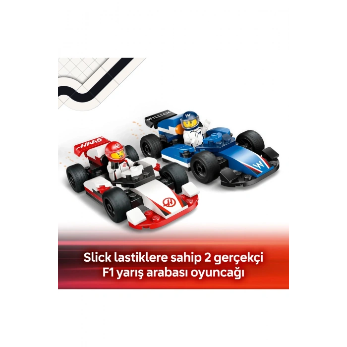 ® City F1® Williams Racing ve Haas F1® Yarış Arabaları 60464 - 4+ Oyuncak Yapım Seti (92Parça)