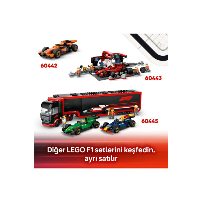 ® City F1® Williams Racing ve Haas F1® Yarış Arabaları 60464 - 4+ Oyuncak Yapım Seti (92Parça)