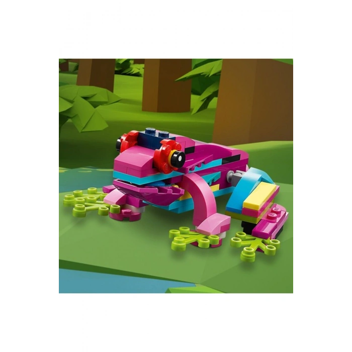 ® Creator Egzotik Pembe Papağan 31144 - 7 Yaş ve Üzeri Çocuklar Için Papağan, Balık ve Kurbağa M