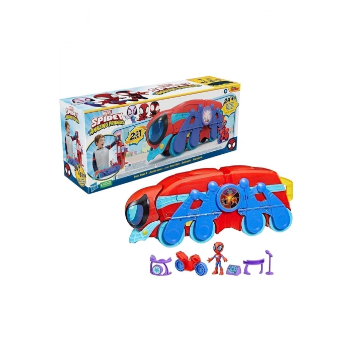 Spidey And His Amazing Friends Spider Crawl-r 2-in-1 Genel Merkez Oyun Seti