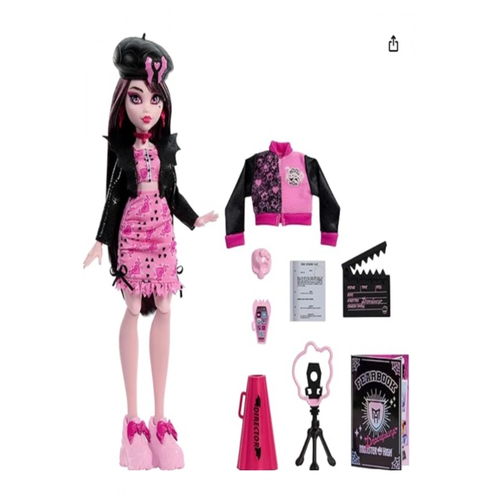 MONSTER HİGH ANA KARAKTER BEBEKLER Gizemli Yıllık Draculaura bebek HXW30